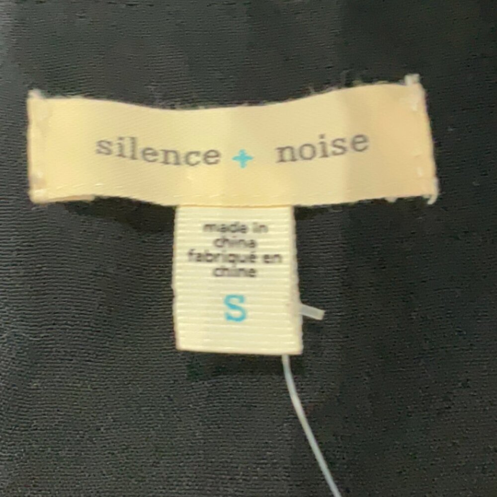 Silence & Noise Black Sheer Blazer Lightweight Open Front Jacket S - Picture 4 of 6